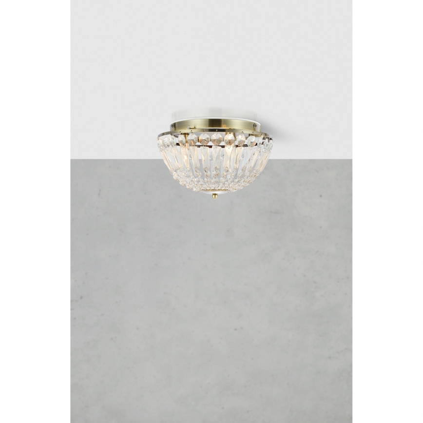 Markslöjd 109031 - Candeeiro de tecto para casa de banho ESTELLE 3xG9/20W/230V Ø 30 cm IP44 latão