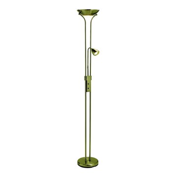 Markslöjd 111242 - Candeeiro de chão com regulação DETROIT 1xR7s/300W + 1xGU10/35W/230V latão