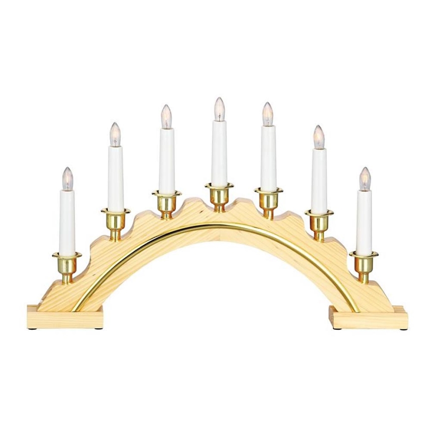 Markslöjd 700445 - Castiçal de natal CELINE 7xE10/3W/230V natural