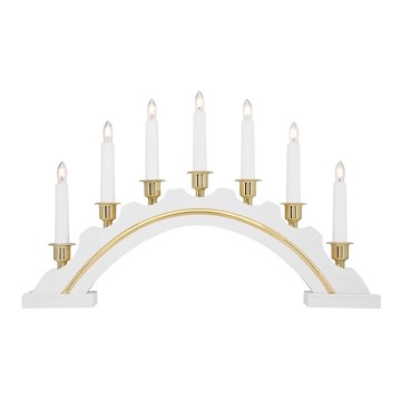 Markslöjd 700446 - Castiçal de natal CELINE 7xE10/3W/230V branco