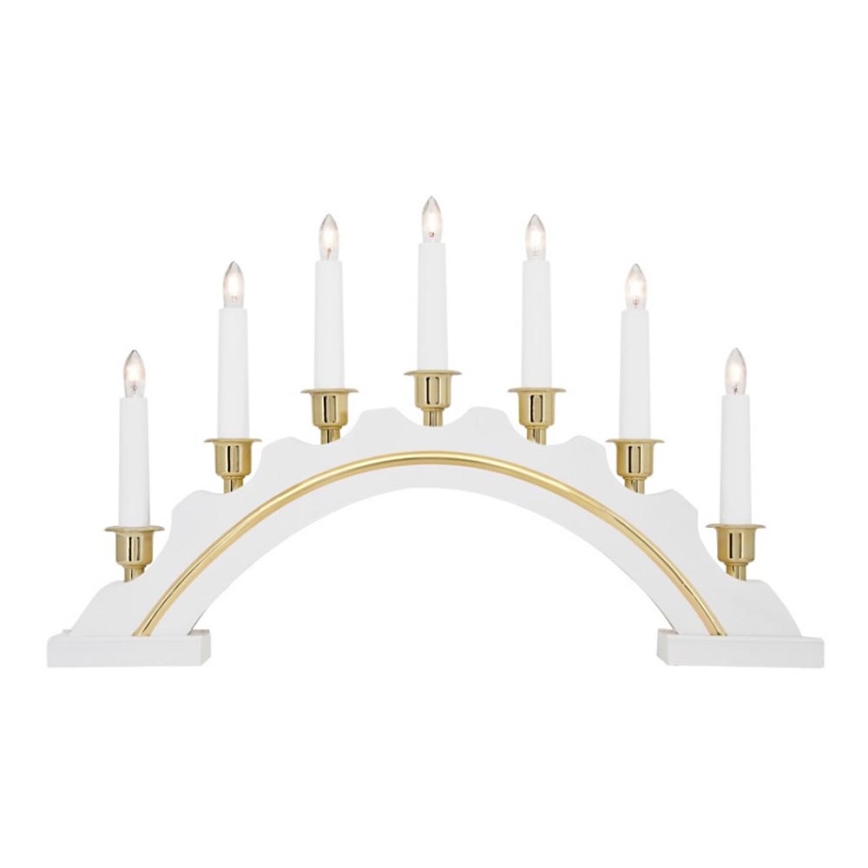 Markslöjd 700446 - Castiçal de natal CELINE 7xE10/3W/230V branco