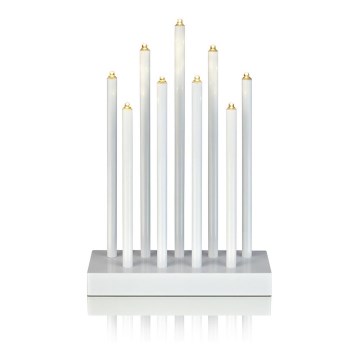 Markslöjd 702588 - Castiçal de natal LED VIIK 9xLED/0,54W/230/3V branco