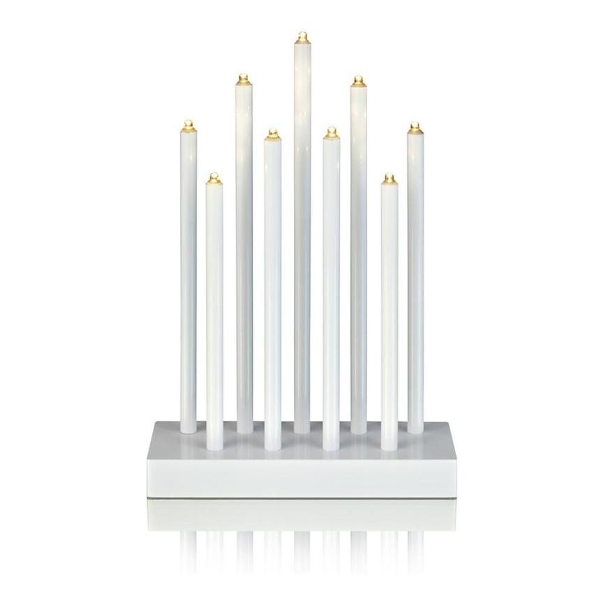 Markslöjd 702588 - Castiçal de natal LED VIIK 9xLED/0,54W/230/3V branco