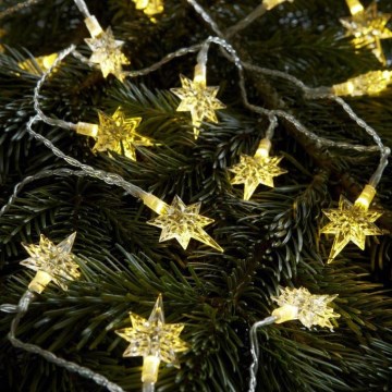 Markslöjd 702935 - Corrente de Natal LED STJÄRNA 20xLED/3xAA 1,9m branco quente