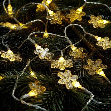 Markslöjd 702937 - Corrente de Natal LED BJÄLLRA 20xLED/3xAAA 2,2m branco quente