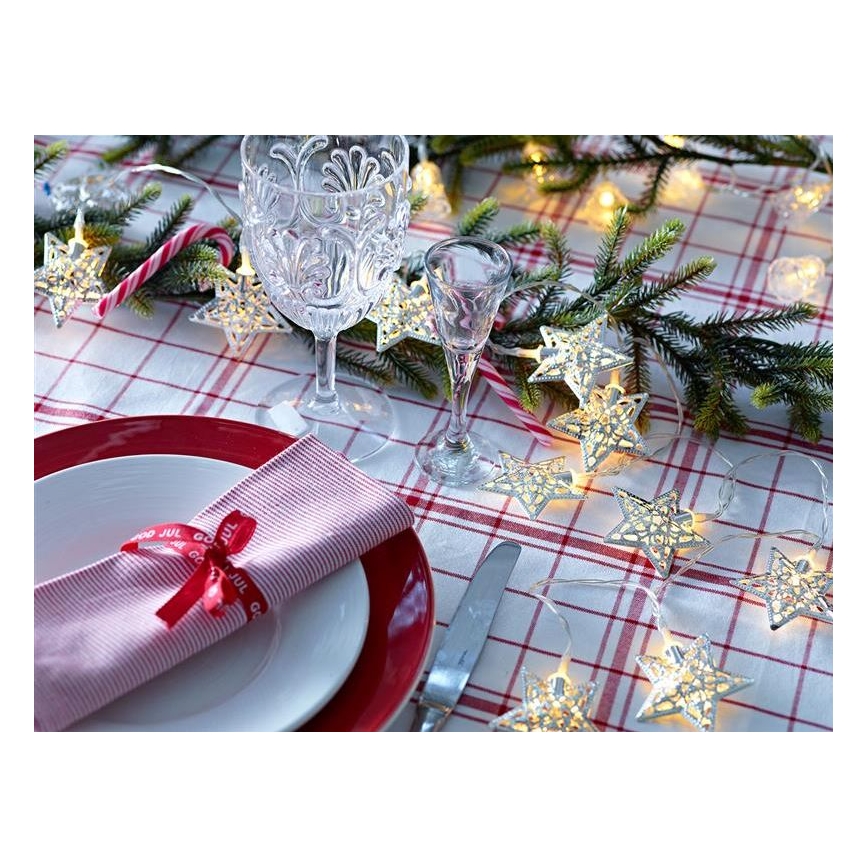 Markslöjd 703173 - Corrente de Natal LED LILLAN LED/3xAA 2,1m branco quente