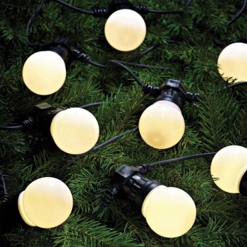 Markslöjd 703180 - Corrente exterior de Natal LED DAKKE 10xLED 7,5m IP44 branco quente