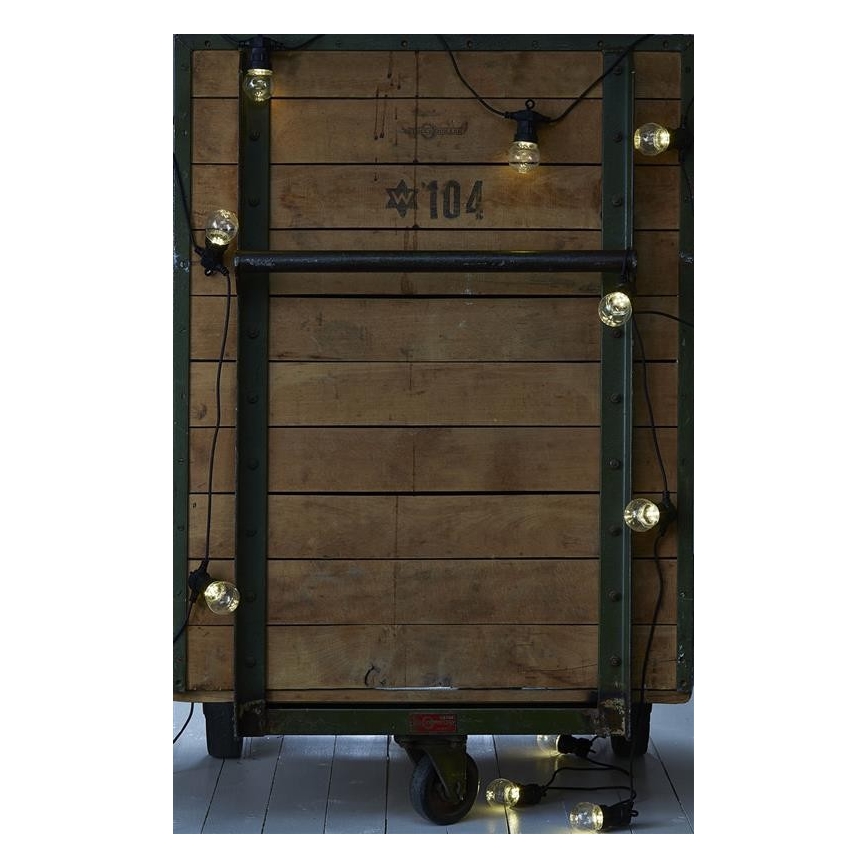 Markslöjd 703181 - Corrente exterior de Natal LED DAKKE 10xLED 7,5m IP44 branco quente