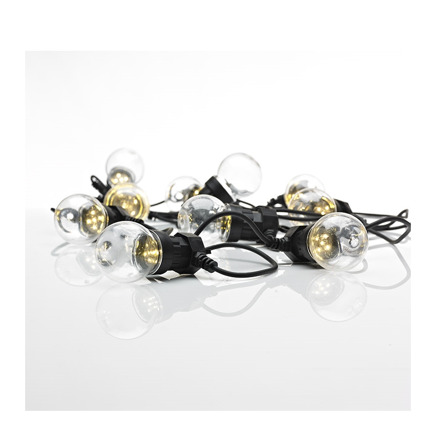 Markslöjd 703181 - Corrente exterior de Natal LED DAKKE 10xLED 7,5m IP44 branco quente