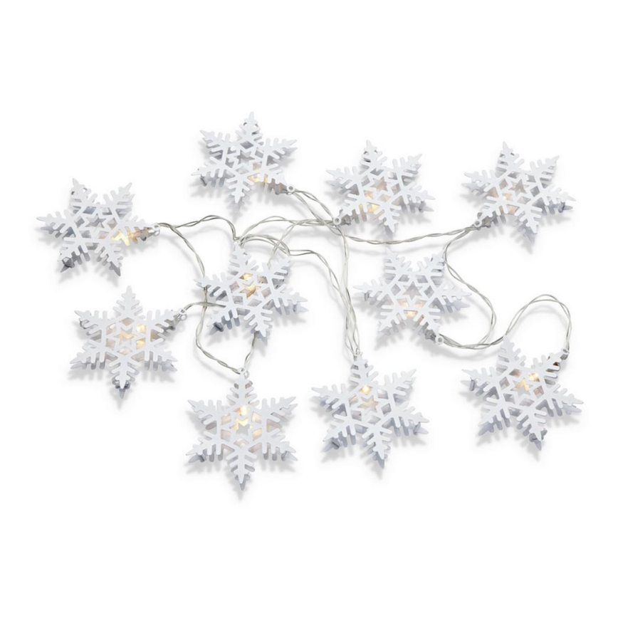 Markslöjd 703747 - Corrente de Natal LED PRINCE 10xLED/3xAAA 2,15m branco quente