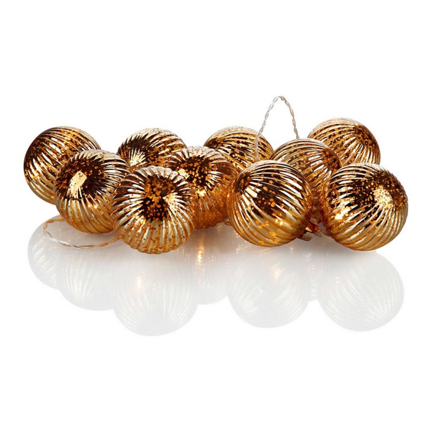 Markslöjd 703781 - Corrente de Natal LED BIGSOLO 10xLED/3xAA 1,65m branco quente