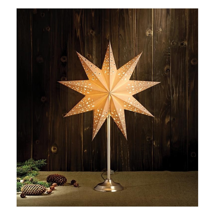 Markslöjd 704116 - Decoração de Natal SOLVALLA 1xE14/25W/230V branco 64 cm