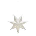 Markslöjd 704416 - Decoração de Natal SOLVALLA 1xE14/25W/230V prata 45 cm