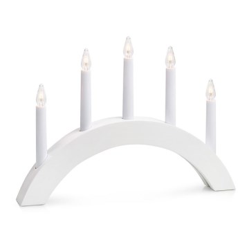 Markslöjd 704469 - Castiçal de natal ATLE 5xE10/3W/230V branco