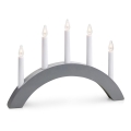 Markslöjd 704470 - Castiçal de natal ATLE 5xE10/3W/230V cinzento