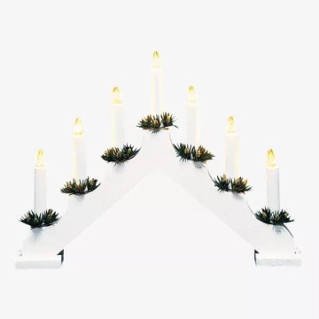 Markslöjd 704641 - Castiçal de Natal OLA 7xE10/3W/230V branco