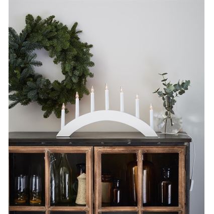 Markslöjd 704830 - Castiçal de natal ATLE 7xE10/3W/230V branco
