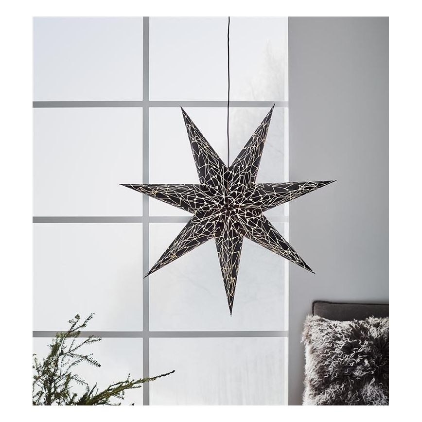 Markslöjd 704877 - Decoração de Natal KARLA 1xE14/25W/230V preto antigo 75 cm