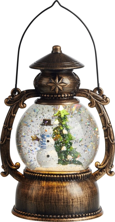 Markslöjd 705053 - Decoração de Natal LED LOTHAR LED/0,15W/3xAA lanterna em bronze