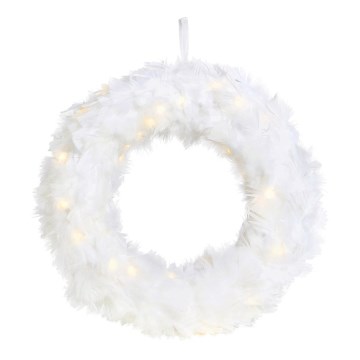 Markslöjd 705290 -  Coroa de natal LED FEATHER LED/1,2W/3xAA diâmetro 35 cm