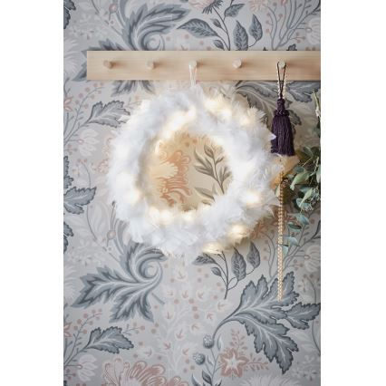 Markslöjd 705290 -  Coroa de natal LED FEATHER LED/1,2W/3xAA diâmetro 35 cm
