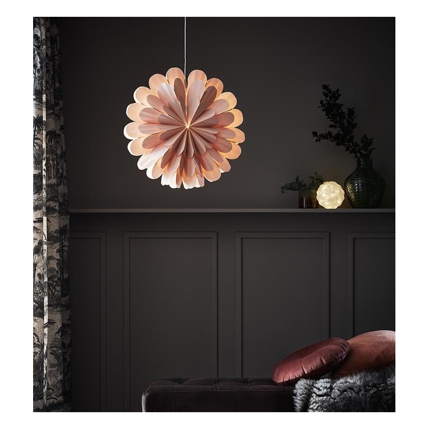 Markslöjd 705307 - Decoração de Natal MARIGOLD 1xE14/25W/230V 60 cm rosa