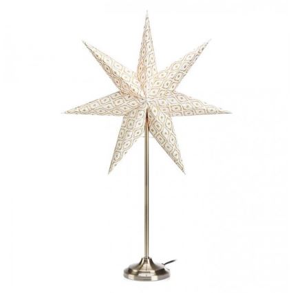 Markslöjd 705310 - Decoração de Natal BAROQUE 1xE14/25W/230V 65 cm branco/cromado mate