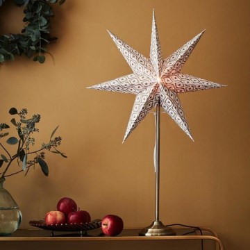 Markslöjd 705310 - Decoração de Natal BAROQUE 1xE14/25W/230V 65 cm branco/cromado mate