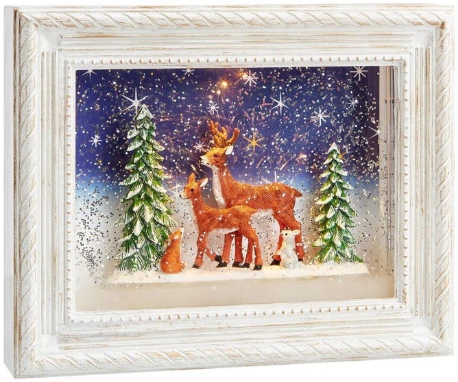 Markslöjd 705554 - Decoração de Natal LED REINHARD LED/0,06W/4xAA/branco quente branco/pátina