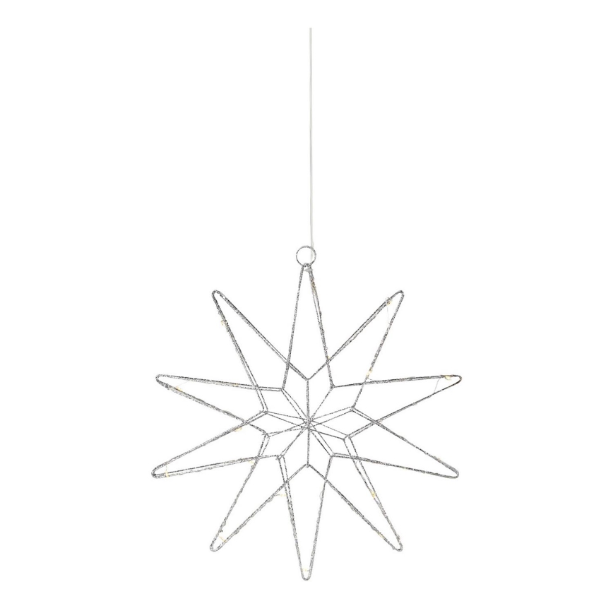 Markslöjd 705750 - Decoração de Natal LED GLEAM LED/0,6W/3xAA prateado