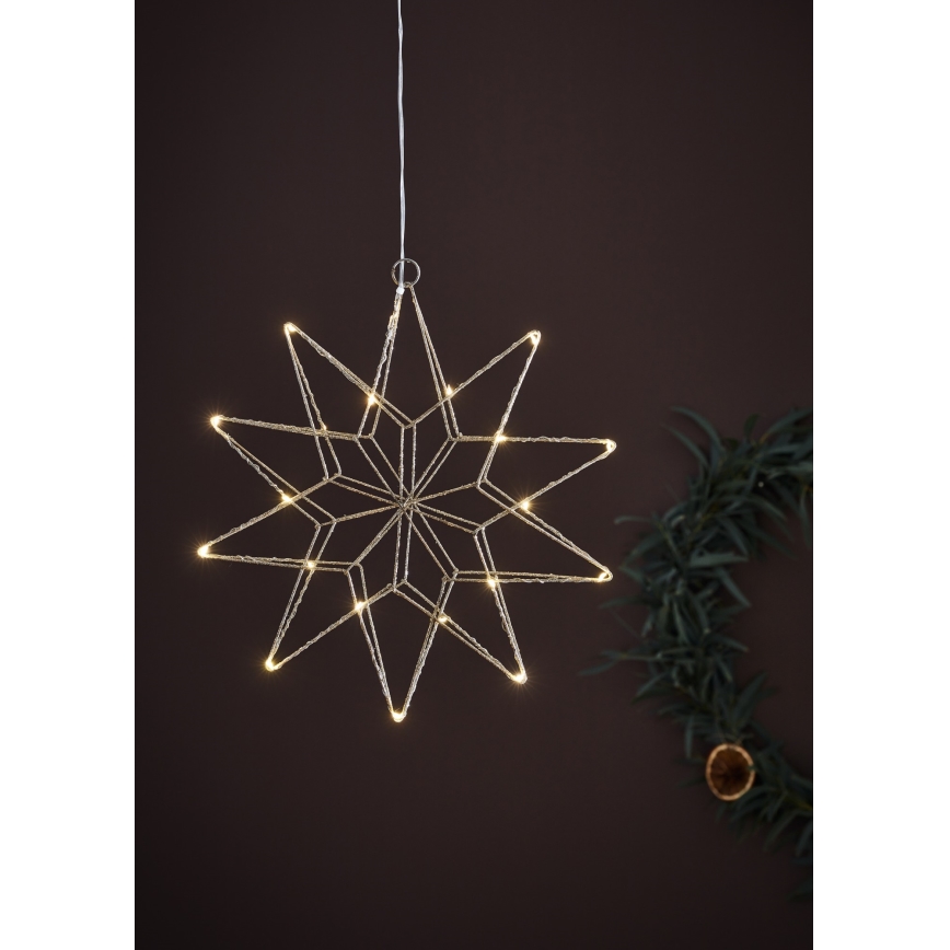 Markslöjd 705750 - Decoração de Natal LED GLEAM LED/0,6W/3xAA prateado