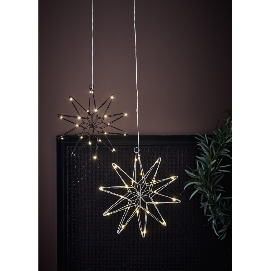 Markslöjd 705750 - Decoração de Natal LED GLEAM LED/0,6W/3xAA prateado