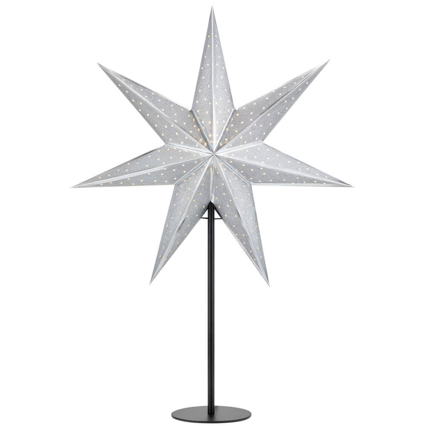 Markslöjd 705794 - Decoração de Natal GLITTER 1xE14/25W/230V 65 cm preto/prateado