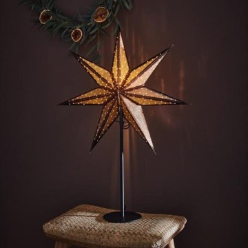 Markslöjd 705796 - Decoração de Natal GLITTER 1xE14/25W/230V 65 cm bronze/preto