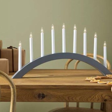 Markslöjd 705811 - Castiçal de Natal ATLE 9xE10/3W/230V cinzento