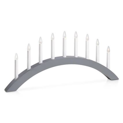 Markslöjd 705811 - Castiçal de Natal ATLE 9xE10/3W/230V cinzento