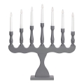 Markslöjd 705813 - Castiçal de Natal SVANEHOLM 7xE10/3W/230V pinho/cinzento
