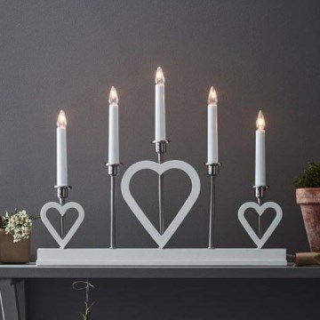 Markslöjd 705830 - Castiçal de Natal MELISSA 5xE10/3W/230V branco