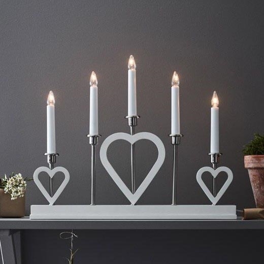 Markslöjd 705830 - Castiçal de Natal MELISSA 5xE10/3W/230V branco