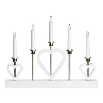 Markslöjd 705830 - Castiçal de Natal MELISSA 5xE10/3W/230V branco