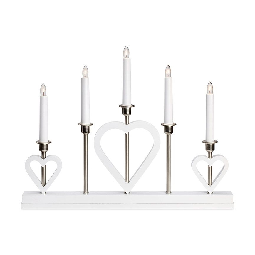 Markslöjd 705830 - Castiçal de Natal MELISSA 5xE10/3W/230V branco