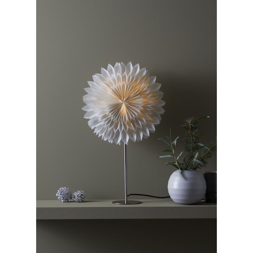 Markslöjd 705845 - Decoração de Natal SOLINA 1xE14/25W/230V diâmetro 35 cm branco
