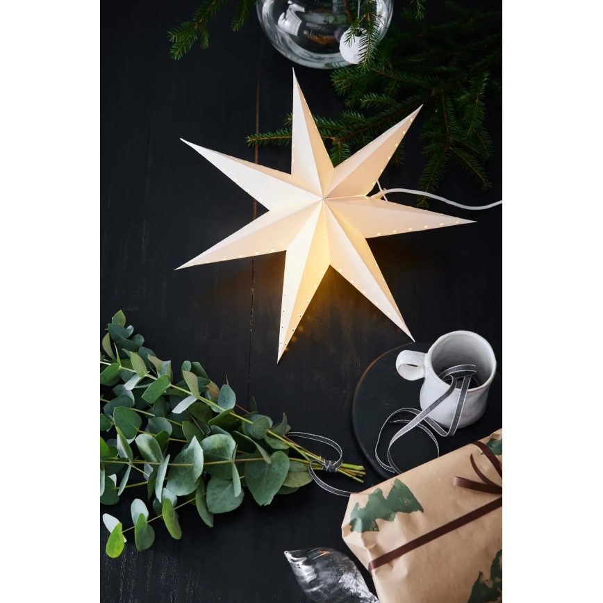 Markslöjd 705926 - Decoração de Natal LIVELY 1xE14/6W/230V Ø 45 cm branca