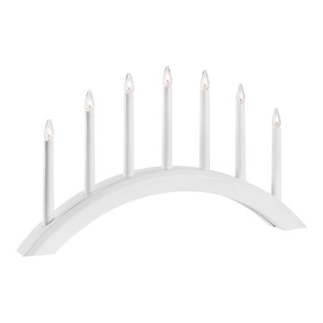 Markslöjd 705953 - Castiçal de Natal AVENTO 7xE10/3W/230V branco