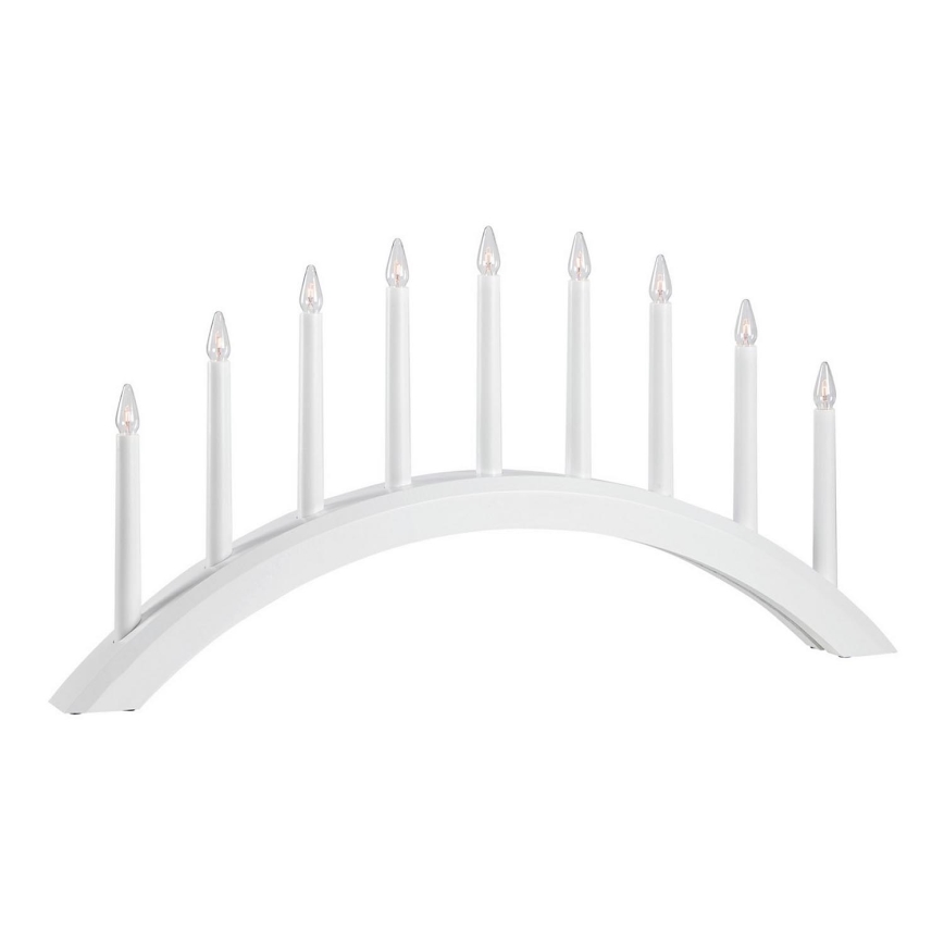 Markslöjd 705954 - Castiçal de Natal AVENTO 9xE10/3W/230V branco
