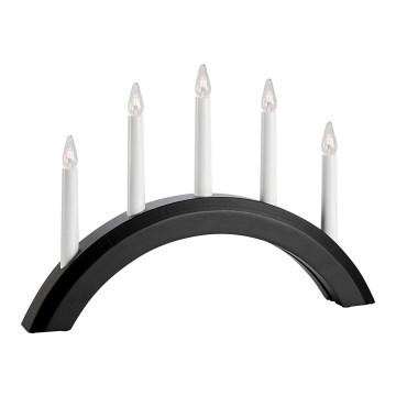 Markslöjd 705955 - Castiçal de Natal AVENTO 5xE10/3W/230V preto
