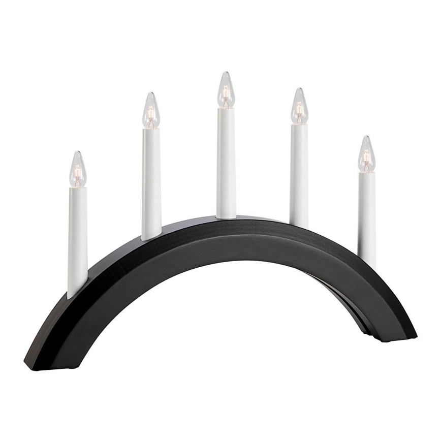 Markslöjd 705955 - Castiçal de Natal AVENTO 5xE10/3W/230V preto