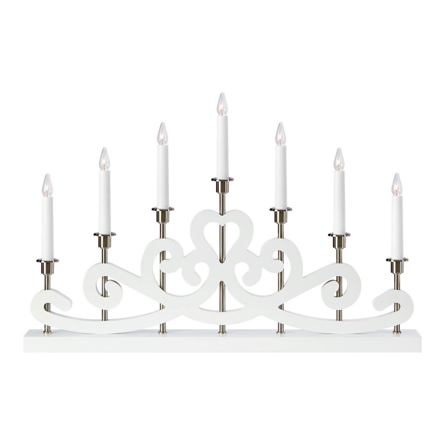 Markslöjd 705965 - Castiçal de Natal NIGHTFALL 7xE10/3W/230V branco