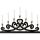 Markslöjd 705966 - Candelabro de Natal NIGHTFALL 7xE10/3W/230V preto/latão