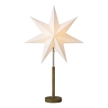 Markslöjd 706214 - Decoração de Natal SPERANZA 1xE14/6W/230V Ø 45 cm pinho/creme